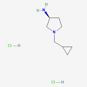 molecular formula C8H18Cl2N2 B2782176 (S)-1-(Cyclopropylmethyl)pyrrolidin-3-amine dihydrochloride CAS No. 1286208-85-2