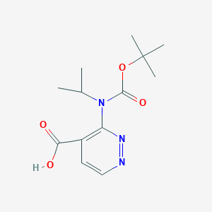 3-[(2-Methylpropan-2-yl)oxycarbonyl-propan-2-ylamino]pyridazine-4-carboxylic acid