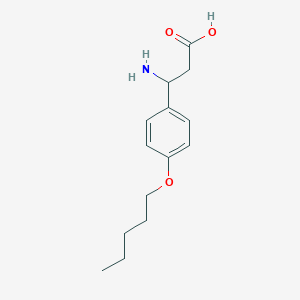 molecular formula C14H21NO3 B2782202 3-Amino-3-[4-(pentyloxy)phenyl]propanoic acid CAS No. 333429-89-3