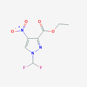 ethyl 1-(difluoromethyl)-4-nitro-1H-pyrazole-3-carboxylate