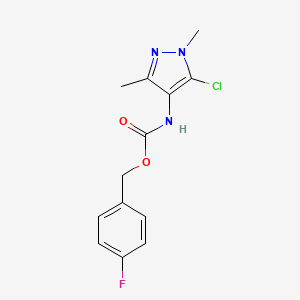 4-fluorobenzyl N-(5-chloro-1,3-dimethyl-1H-pyrazol-4-yl)carbamate