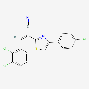 (Z)-2-(4-(4-chlorophenyl)thiazol-2-yl)-3-(2,3-dichlorophenyl)acrylonitrile