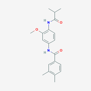molecular formula C20H24N2O3 B278222 N-[4-(isobutyrylamino)-3-methoxyphenyl]-3,4-dimethylbenzamide 