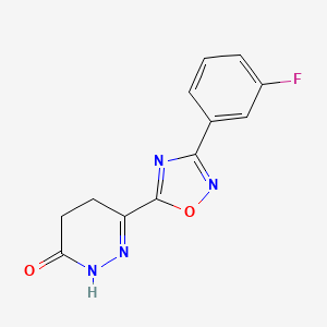 6-[3-(3-fluorophenyl)-1,2,4-oxadiazol-5-yl]-4,5-dihydropyridazin-3(2H)-one