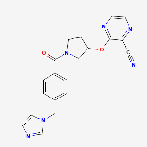 3-((1-(4-((1H-imidazol-1-yl)methyl)benzoyl)pyrrolidin-3-yl)oxy)pyrazine-2-carbonitrile