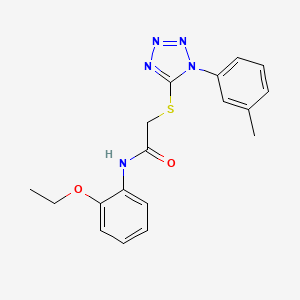 N-(2-ethoxyphenyl)-2-[1-(3-methylphenyl)tetrazol-5-yl]sulfanylacetamide