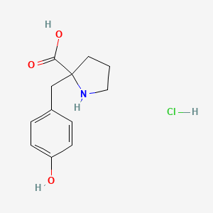 2-(4-Hydroxybenzyl)pyrrolidine-2-carboxylic acid hydrochloride
