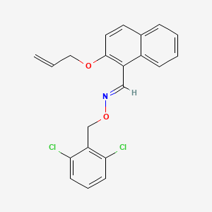 (E)-[(2,6-dichlorophenyl)methoxy]({[2-(prop-2-en-1-yloxy)naphthalen-1-yl]methylidene})amine