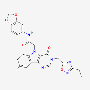 5-(3-chlorobenzyl)-N-(3-ethoxypropyl)-7-methyl-4-oxo-4,5-dihydro[1,2,4]triazolo[1,5-a]quinoxaline-2-carboxamide