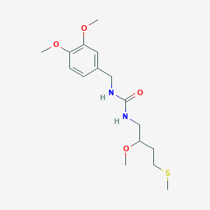 molecular formula C16H26N2O4S B2782261 1-[(3,4-Dimethoxyphenyl)methyl]-3-(2-methoxy-4-methylsulfanylbutyl)urea CAS No. 2319640-06-5