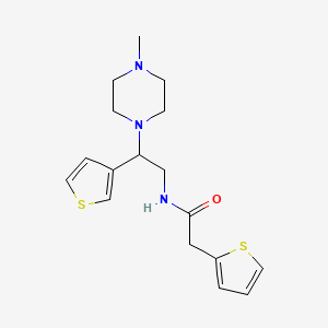 N-(2-(4-methylpiperazin-1-yl)-2-(thiophen-3-yl)ethyl)-2-(thiophen-2-yl)acetamide