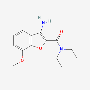 molecular formula C14H18N2O3 B2782268 3-氨基-N,N-二乙基-7-甲氧基苯并呋喃-2-甲酰胺 CAS No. 1795297-68-5