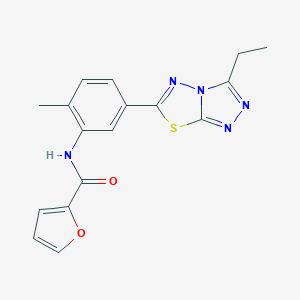 N-[5-(3-ethyl[1,2,4]triazolo[3,4-b][1,3,4]thiadiazol-6-yl)-2-methylphenyl]-2-furamide