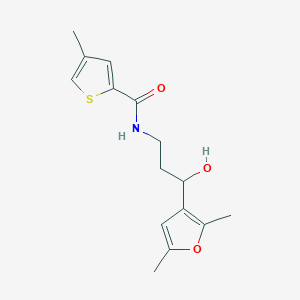 molecular formula C15H19NO3S B2782284 N-(3-(2,5-dimethylfuran-3-yl)-3-hydroxypropyl)-4-methylthiophene-2-carboxamide CAS No. 1421494-29-2
