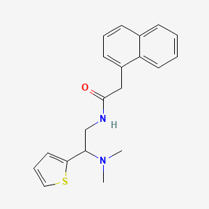 molecular formula C20H22N2OS B2782296 N-[2-(dimethylamino)-2-thiophen-2-ylethyl]-2-naphthalen-1-ylacetamide CAS No. 849898-93-7