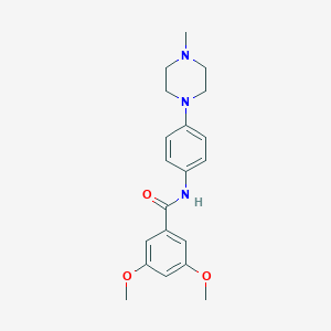 molecular formula C20H25N3O3 B278230 3,5-dimethoxy-N-[4-(4-methylpiperazin-1-yl)phenyl]benzamide 