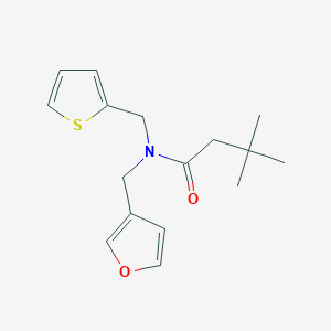 molecular formula C16H21NO2S B2782302 N-(furan-3-ylmethyl)-3,3-dimethyl-N-(thiophen-2-ylmethyl)butanamide CAS No. 1428350-21-3