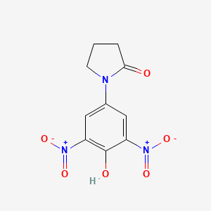 molecular formula C10H9N3O6 B2782354 1-(4-Hydroxy-3,5-dinitrophenyl)pyrrolidin-2-one CAS No. 332024-99-4