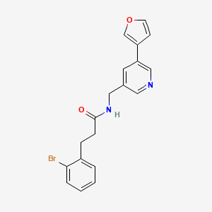3-(2-bromophenyl)-N-((5-(furan-3-yl)pyridin-3-yl)methyl)propanamide