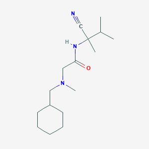molecular formula C16H29N3O B2782357 N-(1-cyano-1,2-dimethylpropyl)-2-[(cyclohexylmethyl)(methyl)amino]acetamide CAS No. 1090007-55-8