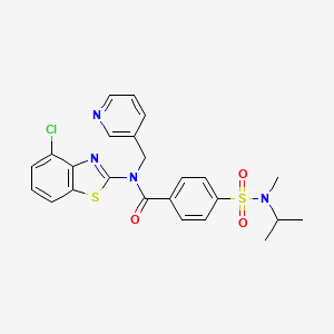molecular formula C24H23ClN4O3S2 B2782364 N-(4-chlorobenzo[d]thiazol-2-yl)-4-(N-isopropyl-N-methylsulfamoyl)-N-(pyridin-3-ylmethyl)benzamide CAS No. 923433-30-1