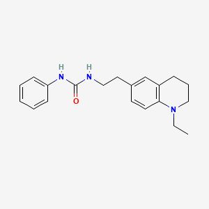 molecular formula C20H25N3O B2782372 1-(2-(1-乙基-1,2,3,4-四氢喹啉-6-基)乙基)-3-苯基脲 CAS No. 1105239-67-5