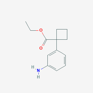 molecular formula C13H17NO2 B2782386 Ethyl 1-(3-aminophenyl)cyclobutane-1-carboxylate CAS No. 2248270-68-8