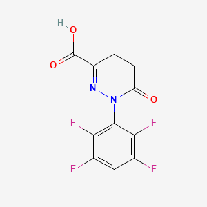 molecular formula C11H6F4N2O3 B2782387 6-氧代-1-(2,3,5,6-四氟苯基)-1,4,5,6-四氢吡嗪-3-羧酸 CAS No. 731827-14-8