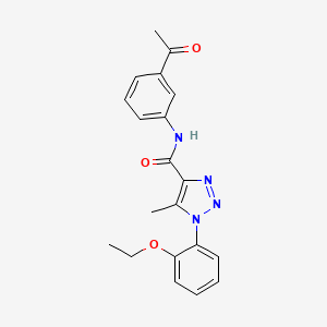 molecular formula C20H20N4O3 B2782395 N-(3-acetylphenyl)-1-(2-ethoxyphenyl)-5-methyl-1H-1,2,3-triazole-4-carboxamide CAS No. 878734-44-2