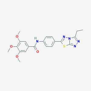 N-[4-(3-ethyl[1,2,4]triazolo[3,4-b][1,3,4]thiadiazol-6-yl)phenyl]-3,4,5-trimethoxybenzamide