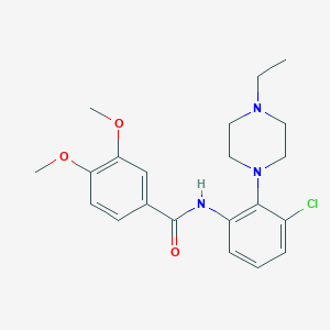 molecular formula C21H26ClN3O3 B278241 N-[3-chloro-2-(4-ethylpiperazin-1-yl)phenyl]-3,4-dimethoxybenzamide 