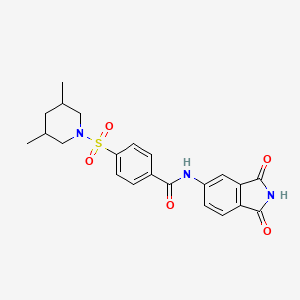 molecular formula C22H23N3O5S B2782414 4-(3,5-dimethylpiperidin-1-yl)sulfonyl-N-(1,3-dioxoisoindol-5-yl)benzamide CAS No. 683235-63-4