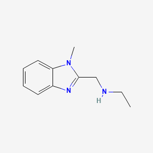 molecular formula C11H15N3 B2782416 Ethyl-(1-methyl-1H-benzoimidazol-2-ylmethyl)-amine CAS No. 1244949-04-9; 937655-04-4