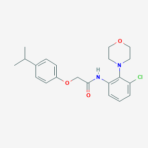 N-[3-chloro-2-(4-morpholinyl)phenyl]-2-(4-isopropylphenoxy)acetamide