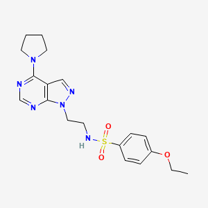 molecular formula C19H24N6O3S B2782428 4-ethoxy-N-(2-(4-(pyrrolidin-1-yl)-1H-pyrazolo[3,4-d]pyrimidin-1-yl)ethyl)benzenesulfonamide CAS No. 1171467-86-9
