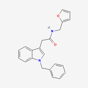 molecular formula C22H20N2O2 B2782430 2-(1-benzyl-1H-indol-3-yl)-N-(furan-2-ylmethyl)acetamide CAS No. 922072-56-8