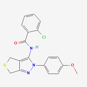 2-chloro-N-(2-(4-methoxyphenyl)-4,6-dihydro-2H-thieno[3,4-c]pyrazol-3-yl)benzamide