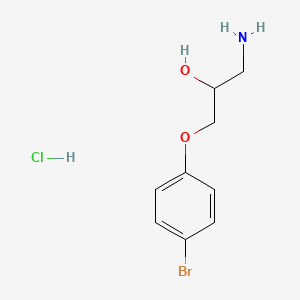 molecular formula C9H13BrClNO2 B2782433 1-Amino-3-(4-bromophenoxy)propan-2-ol hydrochloride CAS No. 857234-73-2