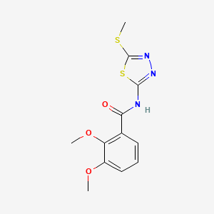 molecular formula C12H13N3O3S2 B2782437 2,3-dimethoxy-N-(5-(methylthio)-1,3,4-thiadiazol-2-yl)benzamide CAS No. 391875-75-5