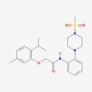 2-(2-isopropyl-5-methylphenoxy)-N-{2-[4-(methylsulfonyl)-1-piperazinyl]phenyl}acetamide
