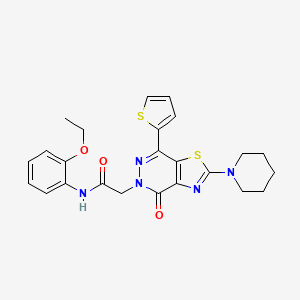 N-(2-ethoxyphenyl)-2-(4-oxo-2-(piperidin-1-yl)-7-(thiophen-2-yl)thiazolo[4,5-d]pyridazin-5(4H)-yl)acetamide