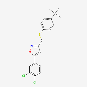 4-(Tert-butyl)phenyl [5-(3,4-dichlorophenyl)-3-isoxazolyl]methyl sulfide