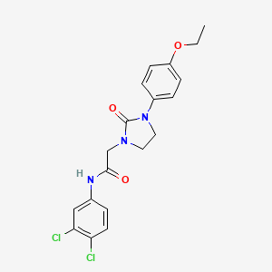 molecular formula C19H19Cl2N3O3 B2782453 N-(3,4-dichlorophenyl)-2-[3-(4-ethoxyphenyl)-2-oxoimidazolidin-1-yl]acetamide CAS No. 1257551-93-1