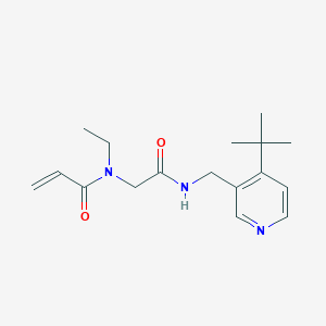 molecular formula C17H25N3O2 B2782460 N-[2-[(4-Tert-butylpyridin-3-yl)methylamino]-2-oxoethyl]-N-ethylprop-2-enamide CAS No. 2361797-49-9