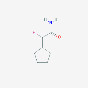 molecular formula C7H12FNO B2782464 2-Cyclopentyl-2-fluoroacetamide CAS No. 1889644-81-8