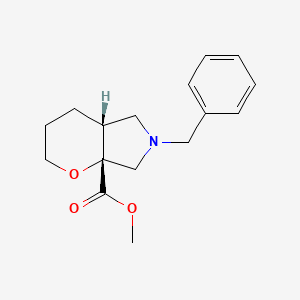 molecular formula C16H21NO3 B2782469 Methyl (4aR,7aR)-6-benzyl-2,3,4,4a,5,7-hexahydropyrano[2,3-c]pyrrole-7a-carboxylate CAS No. 2381384-81-0