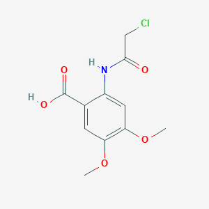 molecular formula C11H12ClNO5 B2782492 2-[(Chloroacetyl)amino]-4,5-dimethoxybenzoic acid CAS No. 219527-54-5