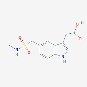 molecular formula C12H14N2O4S B027825 2-[5-(甲基磺酰甲基)-1H-吲哚-3-基]乙酸 CAS No. 103628-44-0