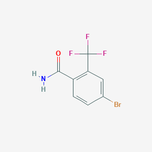 molecular formula C8H5BrF3NO B2782503 4-Bromo-2-(trifluoromethyl)benzamide CAS No. 123524-61-8
