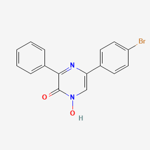 molecular formula C16H11BrN2O2 B2782505 5-(4-bromophenyl)-1-hydroxy-3-phenyl-2(1H)-pyrazinone CAS No. 339011-12-0